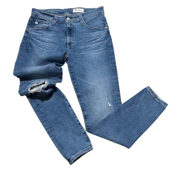 AG Adriano Goldschmidt Women Sz 29 Farrah Ankle High Rise‎ Skinny Distress Jeans - Picture 1 of 9